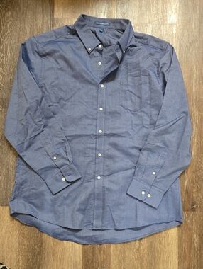 Port Authority Blue Button-Down Casual Shirt